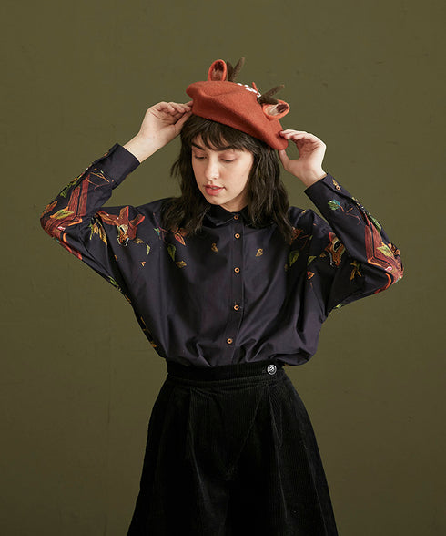 Deer Print Blouse